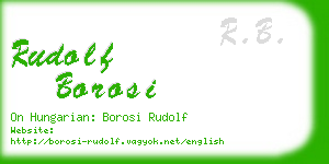 rudolf borosi business card